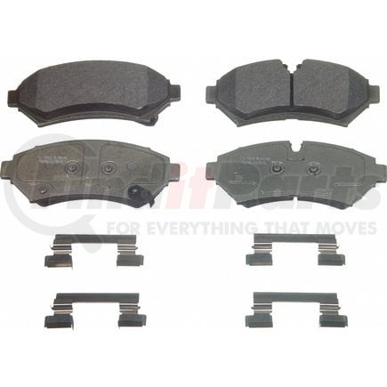 Wagner MX753 Disc Brake Pad Set Wagner Brake ThermoQuiet MX753 Semi-Metallic Disc Brake Pad Set