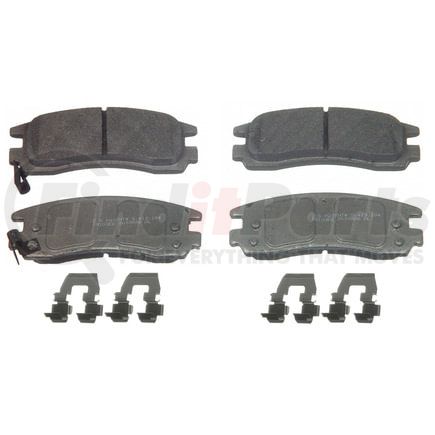 Wagner MX814 Disc Brake Pad Set Wagner Brake ThermoQuiet MX814 Semi-Metallic Disc Brake Pad Set