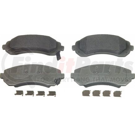 Wagner MX844 Disc Brake Pad Set Wagner Brake ThermoQuiet MX844 Semi-Metallic Disc Brake Pad Set