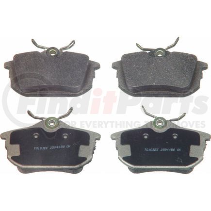 Wagner MX838 Disc Brake Pad Set Wagner Brake ThermoQuiet MX838 Semi-Metallic Disc Brake Pad Set