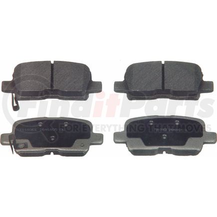 Wagner MX865 Disc Brake Pad Set Wagner Brake ThermoQuiet MX865 Semi-Metallic Disc Brake Pad Set