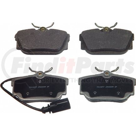 Wagner MX877B Disc Brake Pad Set Wagner Brake ThermoQuiet MX877B Semi-Metallic Disc Brake Pad Set