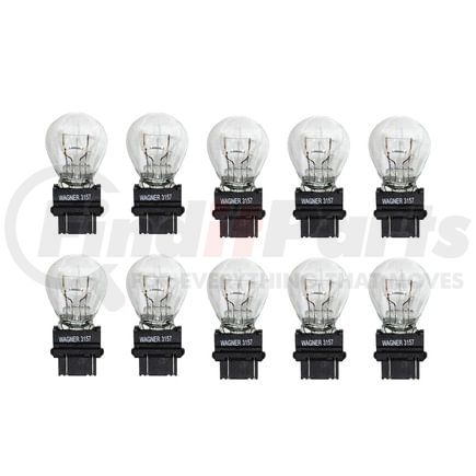 Wagner 3157 Multi-Purpose Light Bulb Multi-Purpose Light Bulb - Standard, Clear, C-6 Filament, Double Contact Wedge Base
