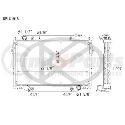 Koyorad A1918 Radiator Radiator - Engine Coolant, for 1995-1997 Toyota Land Cruiser, 1996-1997 Lexus LX450