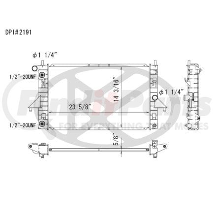 Koyorad A2191 Radiator Plastic Tank With Aluminum Core Radiator.