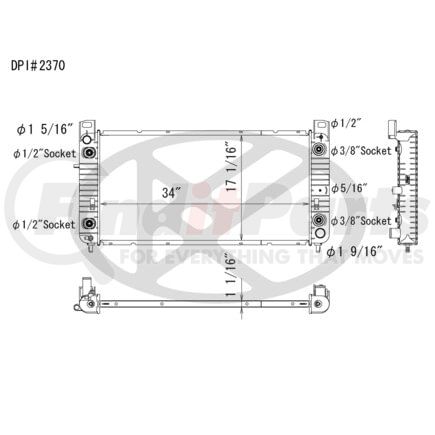 Koyorad A2370 Radiator Plastic Tank With Aluminum Core Radiator.