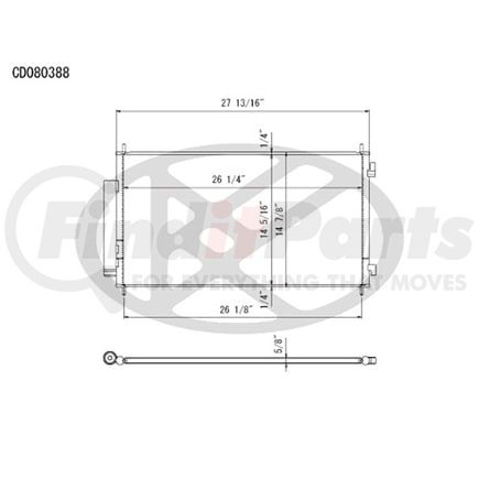 Koyorad CD080388 A/C Condenser All Aluminum Condenser