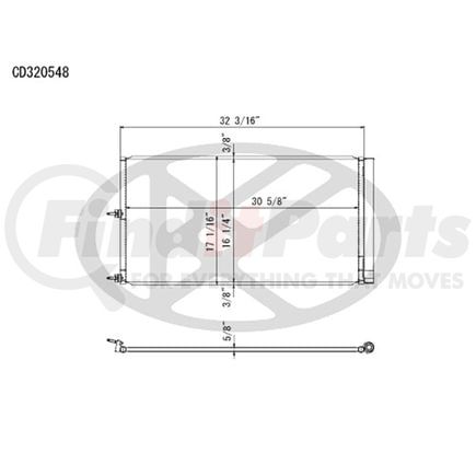Koyorad CD320548 A/C Condenser All Aluminum Condenser