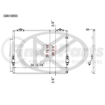 Koyorad CD010850 A/C Condenser All Aluminum Condenser