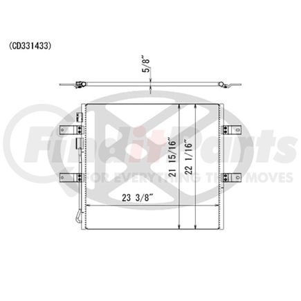 Koyorad CD331433 A/C Condenser All Aluminum Condenser