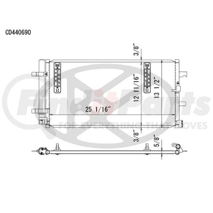 Koyorad CD440690 A/C Condenser All Aluminum Condenser