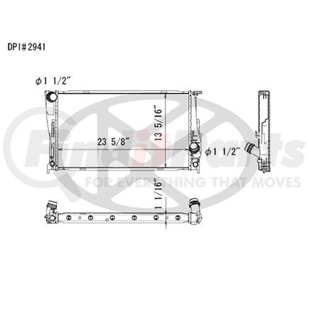 Koyorad A2941 Radiator Plastic Tank With Aluminum Core Radiator.