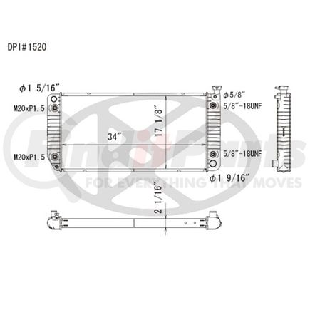 Koyorad A1520 Radiator Plastic Tank With Aluminum Core Radiator.