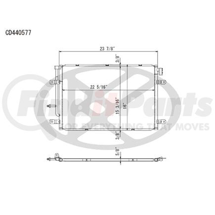 Koyorad CD440577 A/C Condenser All Aluminum Condenser