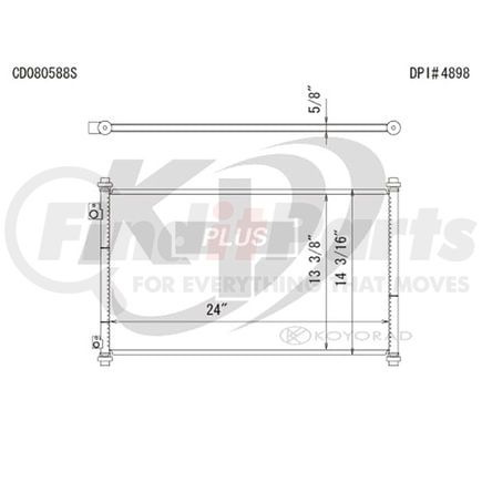 Koyorad CD080588 A/C Condenser All Aluminum Condenser