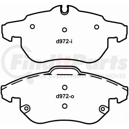 Wagner MX972 Disc Brake Pad Set Brake Pad