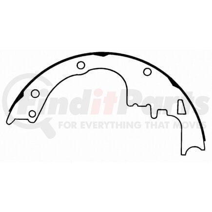 Wagner PAB246 Drum Brake Shoe BRAKE SHOE SET