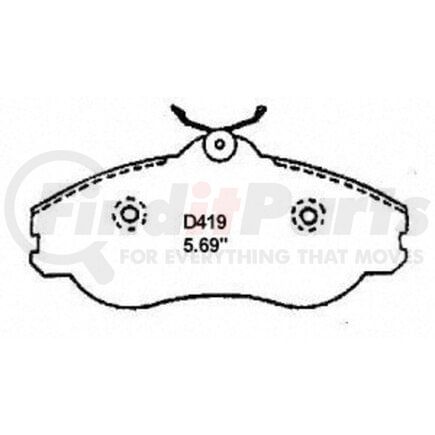 Wagner PD419 Disc Brake Pad Set DISC PAD SET