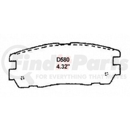 Wagner PD580 Disc Brake Pad Set QC580
