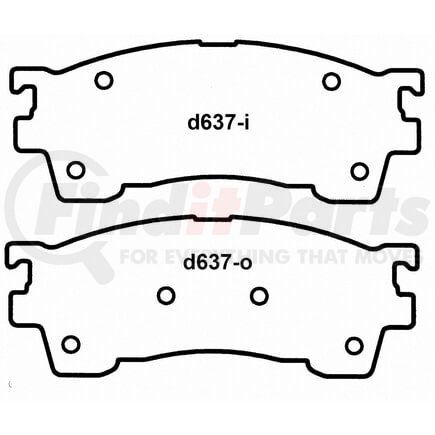 Wagner PD637 Disc Brake Pad Set QC637