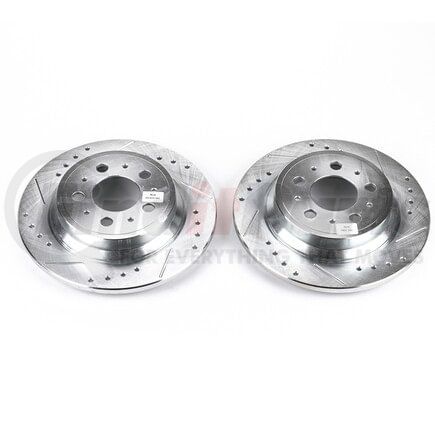 PowerStop Brakes EBR634XPR Disc Brake Rotor Set Evolution® Disc Brake Rotor - Performance, Drilled, Slotted and Plated