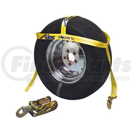 Ancra 30TB-MS Tie Down Strap Tie Down Strap - Yellow, Fixed 14 in. - 15 in. OEM Tires, Tire Bonnet, with Ratchet