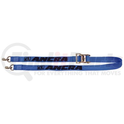 Ancra 48672-16 Ratchet Tie Down Strap Ratchet Tie Down Strap - 144 in., Yellow, Polyester, with Double Stud Fittings