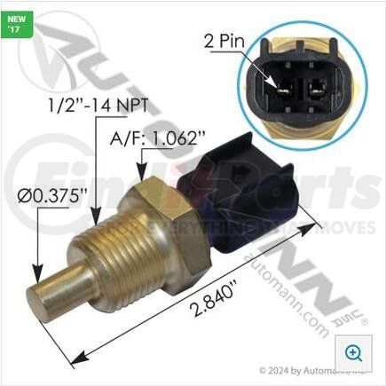 Automann 577.46617 Engine Coolant Temperature Sensor Engine Coolant Temperature Sensor, Replacement for Freightliner