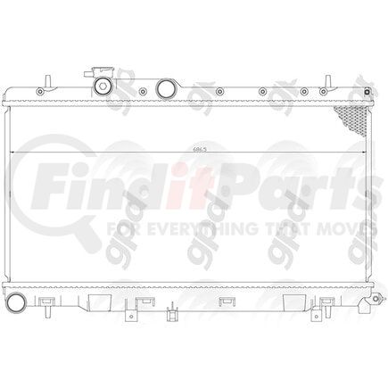 Global Parts Distributors 2704C Radiator gpd Radiator 2704C