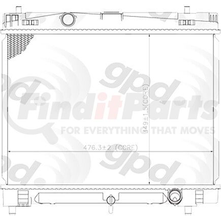 Global Parts Distributors 2889C Radiator gpd Radiator 2889C