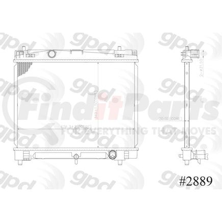 Global Parts Distributors 2889 Radiator