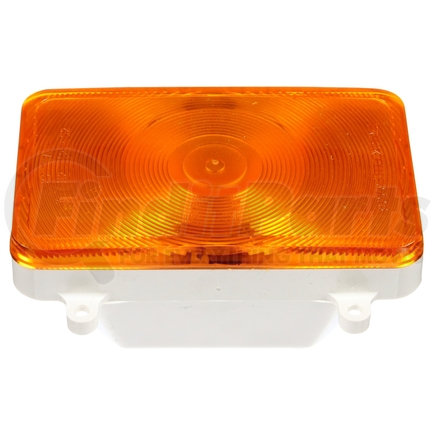 070803 by TRUCK-LITE - Turn Signal / Parking Light - Incandescent, Yellow Rectangular, 1 Bulb, 4 Screw, 12V, Yellow Polycarbonate Trim