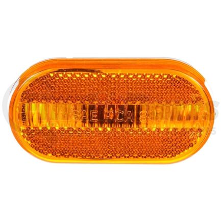 1264A-3 by TRUCK-LITE - Signal-Stat, Incandescent, Yellow Oval, 2 Bulb, Marker Clearance Light, P2, Bracket Mount, Reflectorized, Hardwired, Stripped End, 12V, Bulk