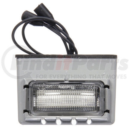 150403 by TRUCK-LITE - 15 Series License Plate Light - LED, 3 Diode, Rectangular, Gray Bracket Mount, 12V