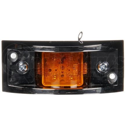 2671A-3 by TRUCK-LITE - Marker Light - LED, Amber Rectangular, 4 Diodes, P2, Chrome Abs Rail Mount, Hardwired, Stripped End/Ring Terminal, 12 Volt, Bulk