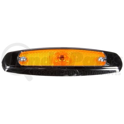 2672A-3 by TRUCK-LITE - Signal-Stat, LED, Yellow Rectangular, 2 Diode, Marker Clearance Light, P2, Chrome ABS 2 Screw, Hardwired, Ring Terminal/Stripped End, 12V, Kit, Bulk