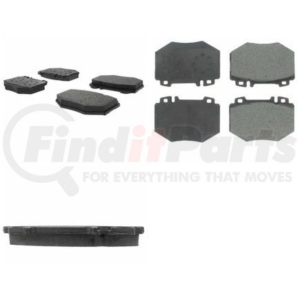 102.09850 by CENTRIC - C-Tek Semi-Metallic Brake Pads with Shims