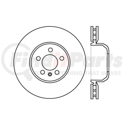 Centric 120.34126 Disc Brake Rotor Premium Brake Rotor
