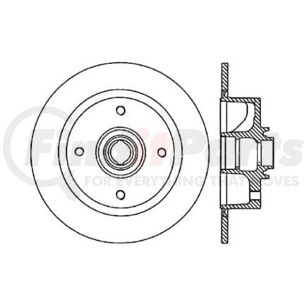 Centric 120.33007 Disc Brake Rotor and Hub Assembly Premium Brake Rotor