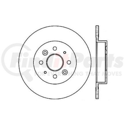 121.50004 by CENTRIC - C-Tek Standard Disc Brake Rotor - 10.27 in. Outside Diameter