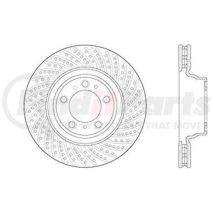 128.37075 by CENTRIC - Centric Premium OE Style Drilled Brake Rotor