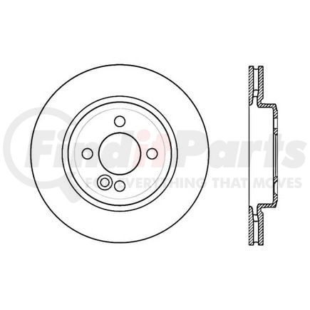 120.34099 by CENTRIC - Premium Brake Rotor
