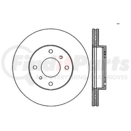 121.42033 by CENTRIC - C-Tek Standard Disc Brake Rotor - 9.83 in. Outside Diameter