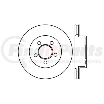 Centric 125.67052 Disc Brake Rotor Centric Premium High Carbon Alloy Brake Rotor