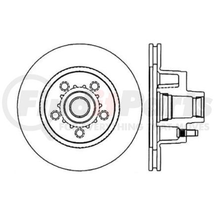 Centric 120.63010 Disc Brake Rotor and Hub Assembly Premium Brake Rotor