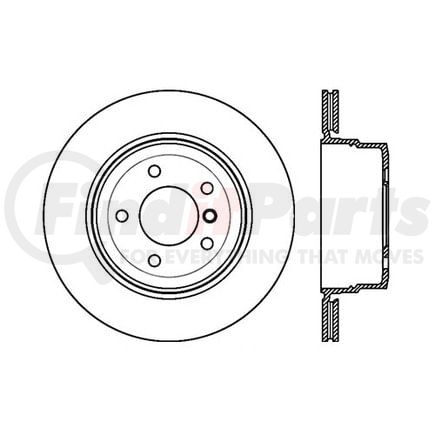 120.34085 by CENTRIC - Premium Brake Rotor