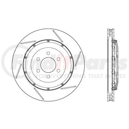 126.63076 by CENTRIC - Centric Premium OE Style Slotted Brake Rotor