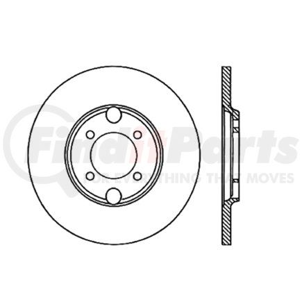 121.20008 by CENTRIC - C-Tek Standard Disc Brake Rotor - 10.39 in. Outside Diameter