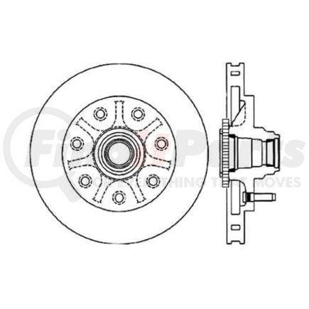 Centric 120.65060 Disc Brake Rotor and Hub Assembly Premium Brake Rotor