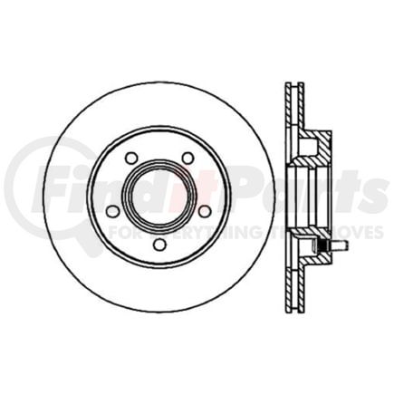 120.65015 by CENTRIC - Premium Brake Rotor